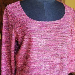 Textured variegated knitted top